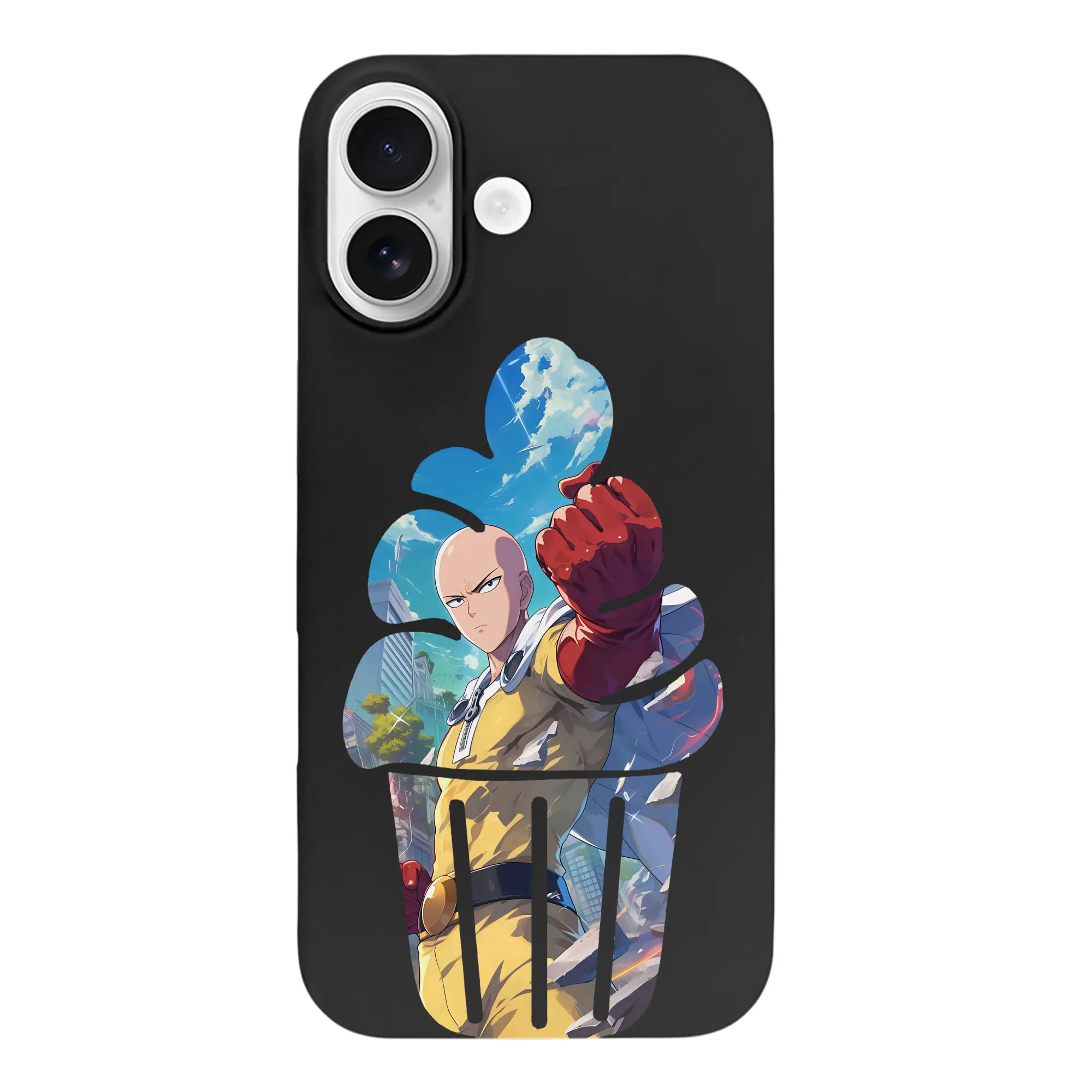 ワンパンマン グッズ サイタマ - iPhone 17 シリーズ シリコンケース 薄型 耐衝撃 指紋防止 ソフトタッチカバー 精密フィット 傷防止 保護ケース iPhone 17/17 Air/17 Pro/17 Pro Max 対応